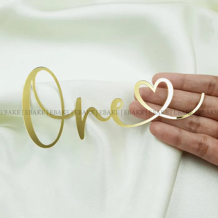 ONE Cutout 5 Inch (Golden) First Birthday