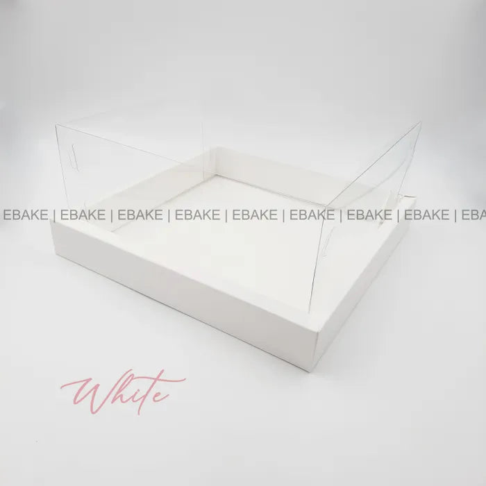 White Full Display Hamper Box(Square) 9*9*4 - Set Of 2