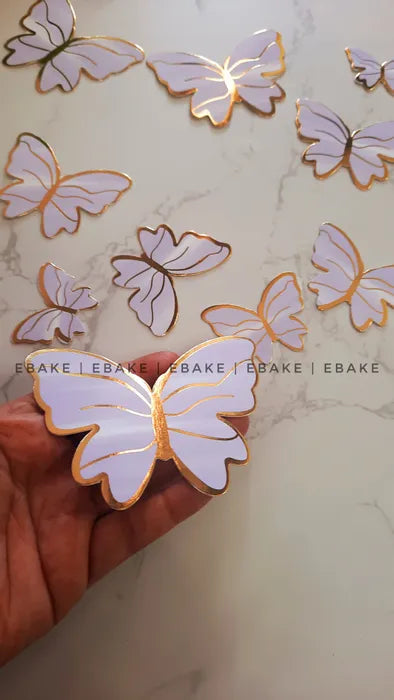 Pastel Purple Paper Butterflies - Foldable (Set of 10 Pieces)