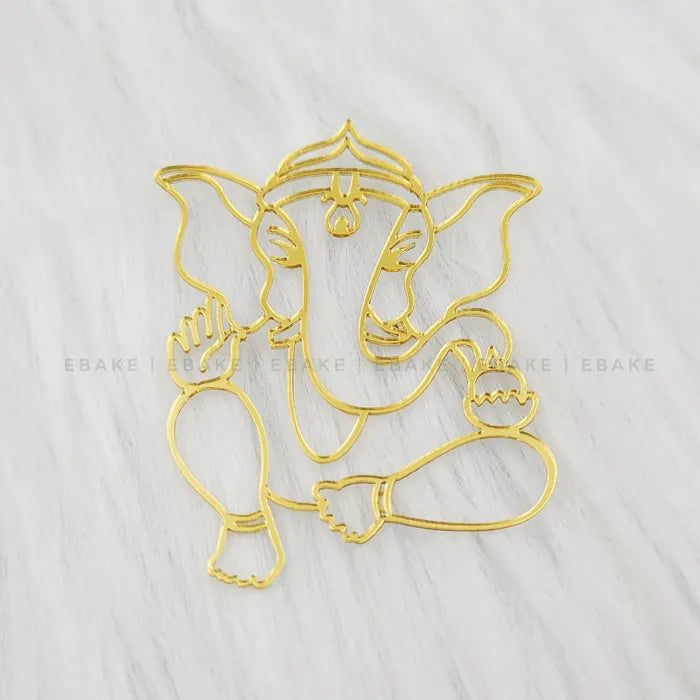 Ganesha Cutout 3 Inch Acrylic Sticker (Single Piece With Adhesive)
