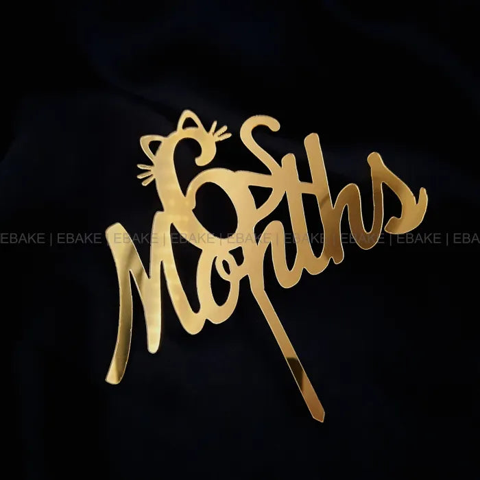 6 Months Cake Topper