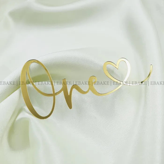 ONE Cutout 5 Inch (Golden) First Birthday