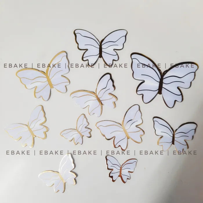Pastel Purple Paper Butterflies - Foldable (Set of 10 Pieces)