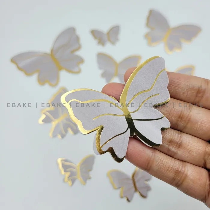 Pastel Smokey Grey Paper Butterflies - Foldable