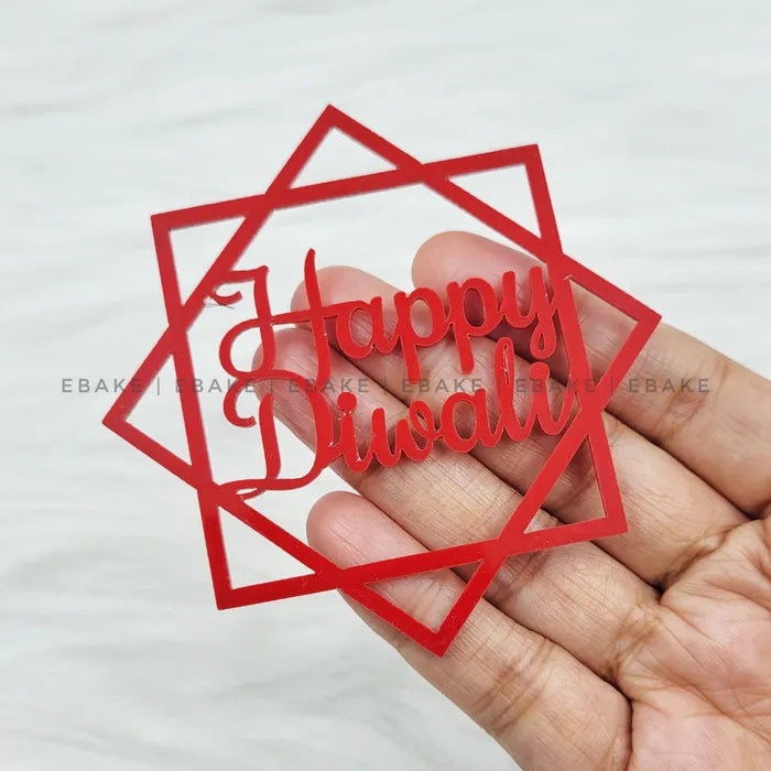 Happy Diwali Cutout 3 Inch (Single Piece)