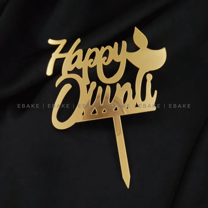 Happy Diwali Cake Topper 5 Inch