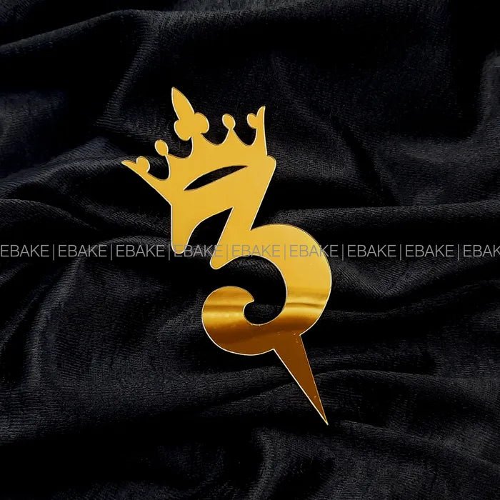 Number 3 Cake Topper 5 Inch