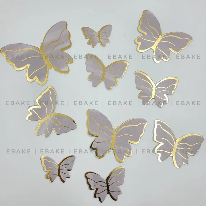 Pastel Smokey Grey Paper Butterflies - Foldable