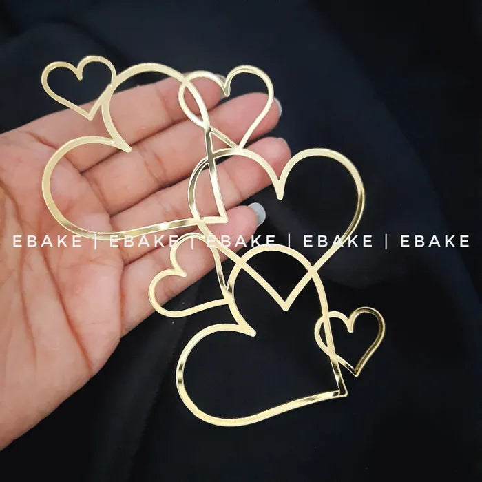 Heart Cutout (Golden) - 5 Inch
