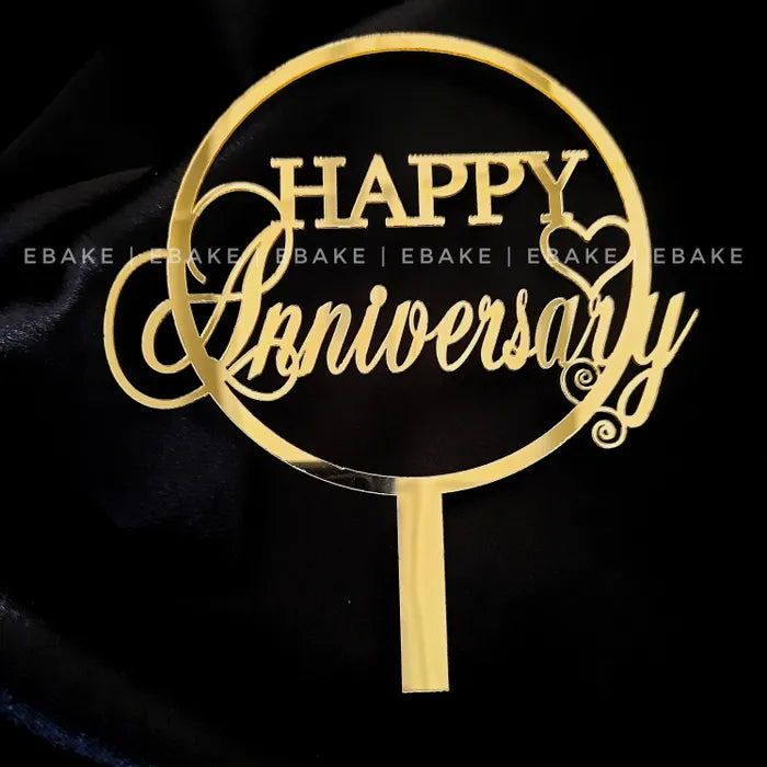 Happy Anniversary Cake Topper
