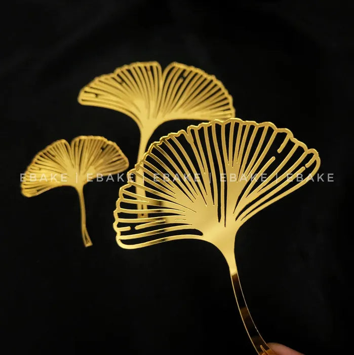 Ginkgo Leaves Golden (Set Of 3)