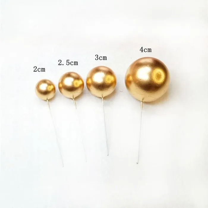 Golden Faux Balls - Set Of 20 Pieces