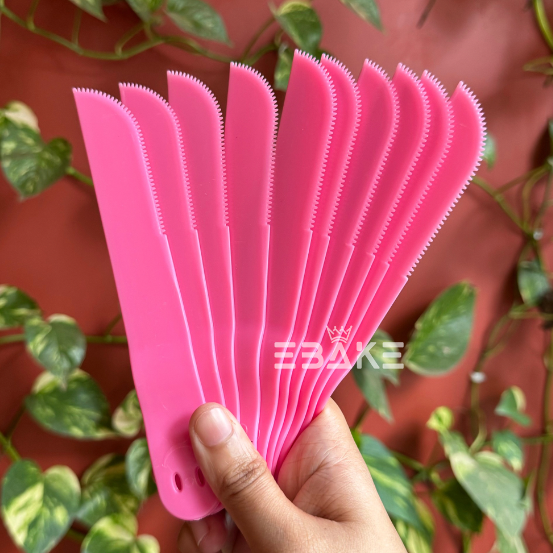 Plastic Knife Pink / Thick Fondant Knife (Set of 10)