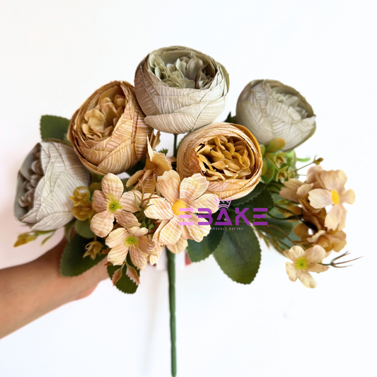 A1484 Peony Bunch (Peony With Fillers) Yellow Mix