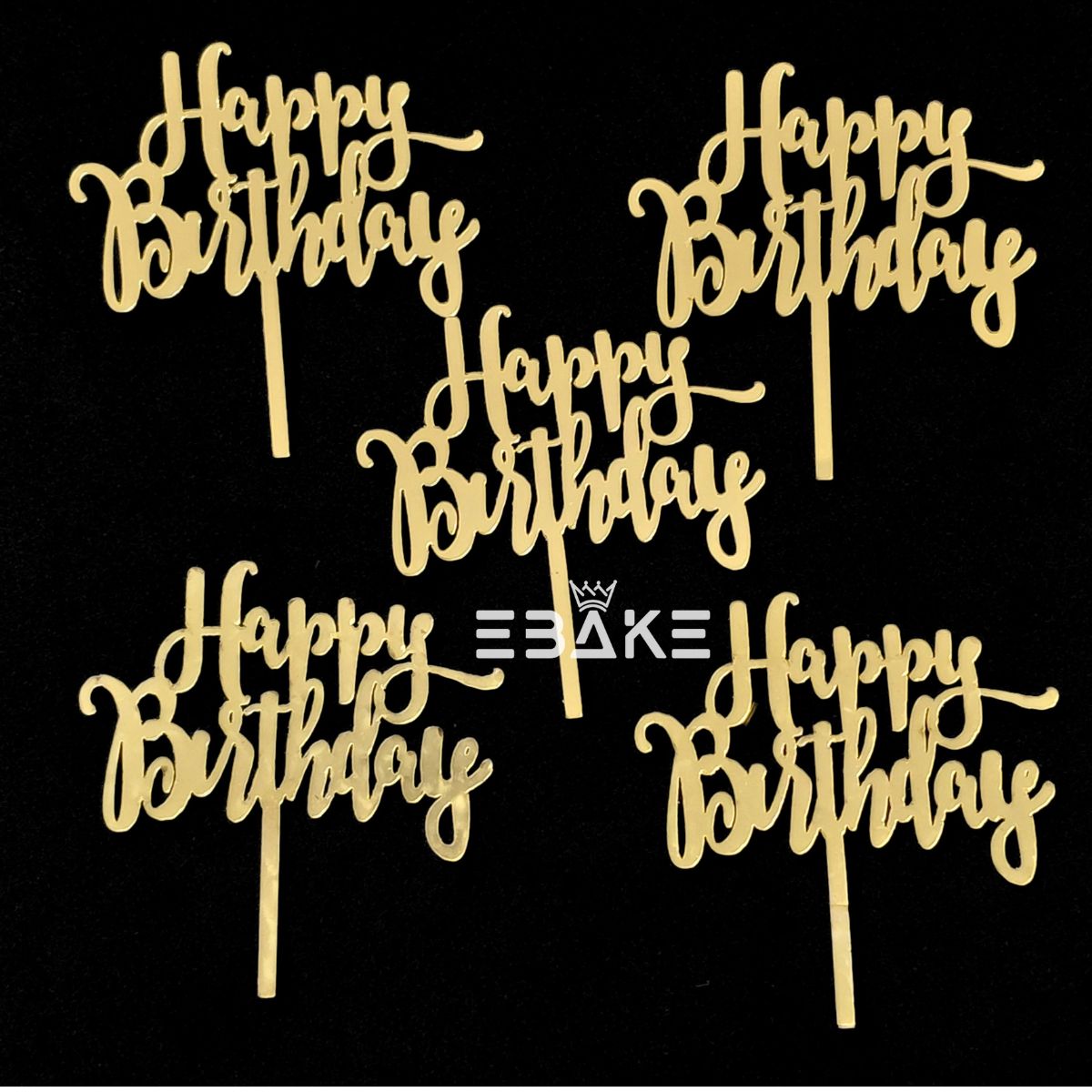 Happy Birthday Mini Topper (Set of 10 Pieces)