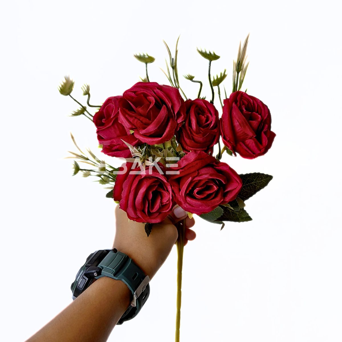 A1821 Rose Bunch With Fillers (Maroon)