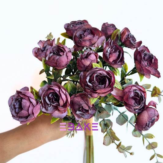 A1487 Premium Dried Finish Camelia Bunch - Wine