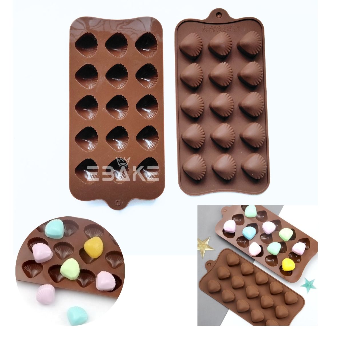 15 Cavity Sea Shell Chocolate Silicone Mould
