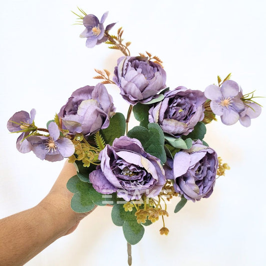 A1401 Wisteria Peony Bunch With Fillers (5 Peonies)