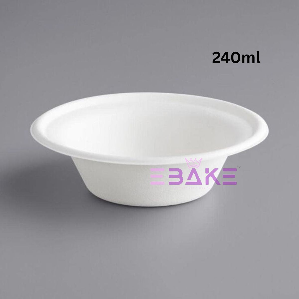 Disposable Paper Bowls 240ml (Bagasse)