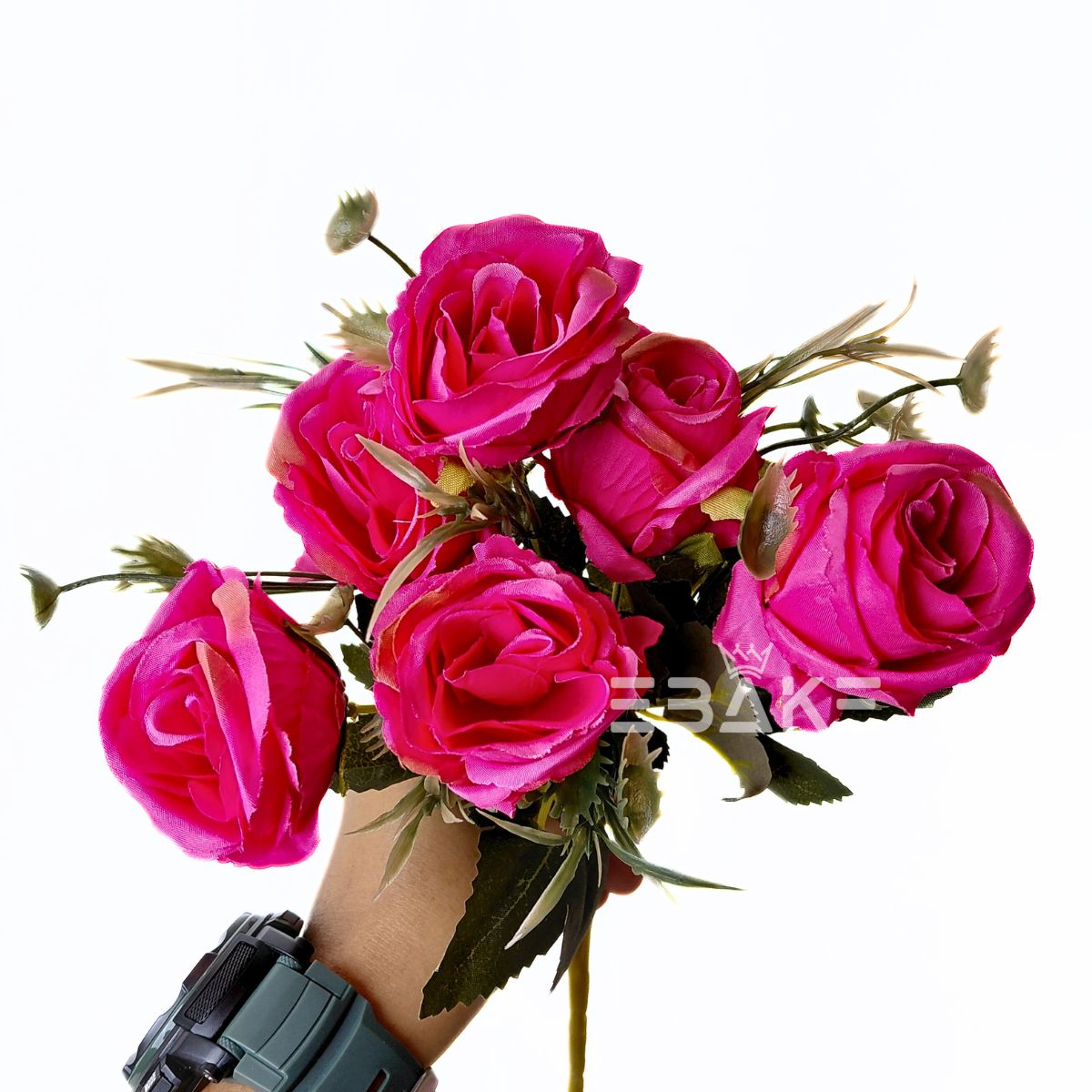 A1822 Rose Bunch With Fillers (Dark Pink)