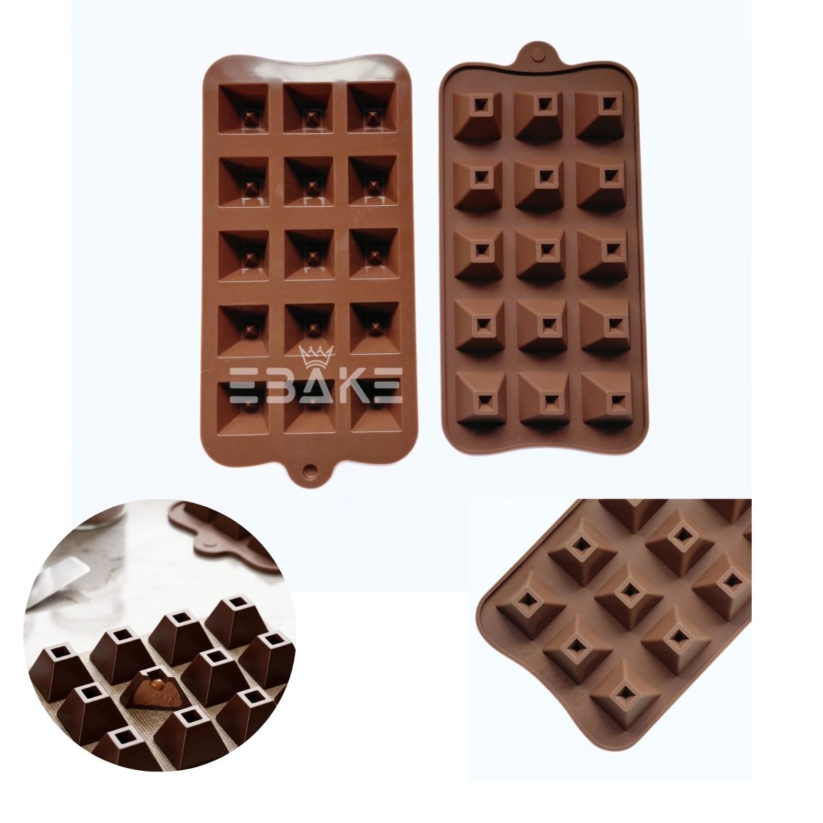 15 Cavity Mini Pyramid Chocolate Silicone Mould