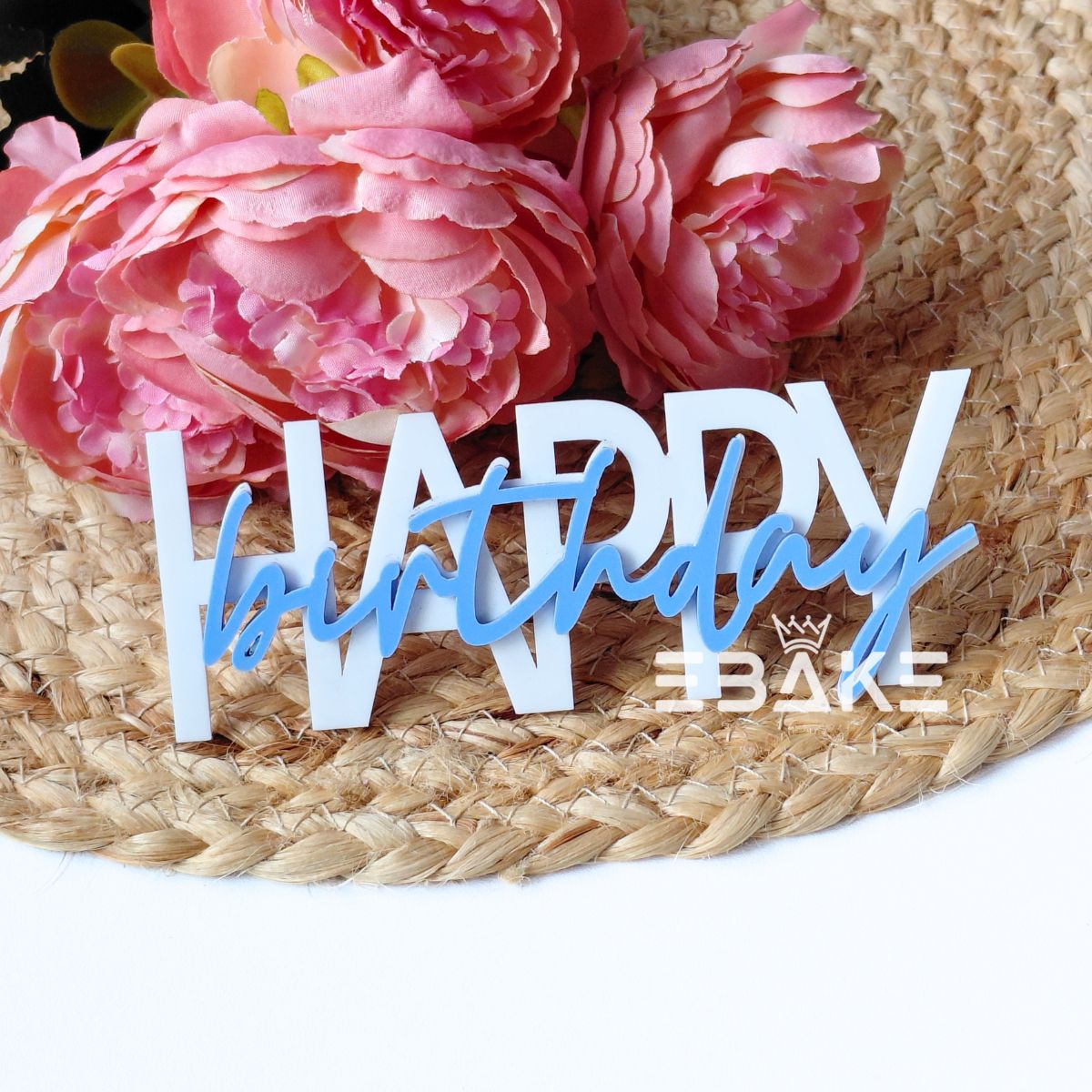 Double Colour Happy Birthday Cutout/Charm