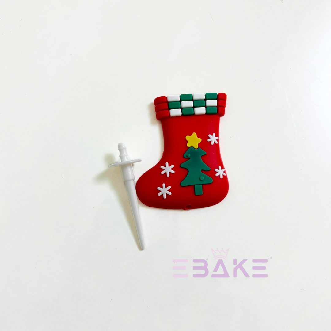 Christmas Stocking Cake Topper