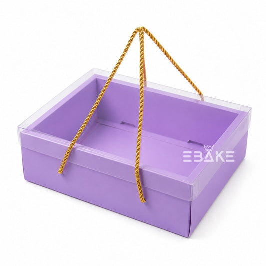 Hamper Box With Transparent Lid (Set of 2)10*8*3