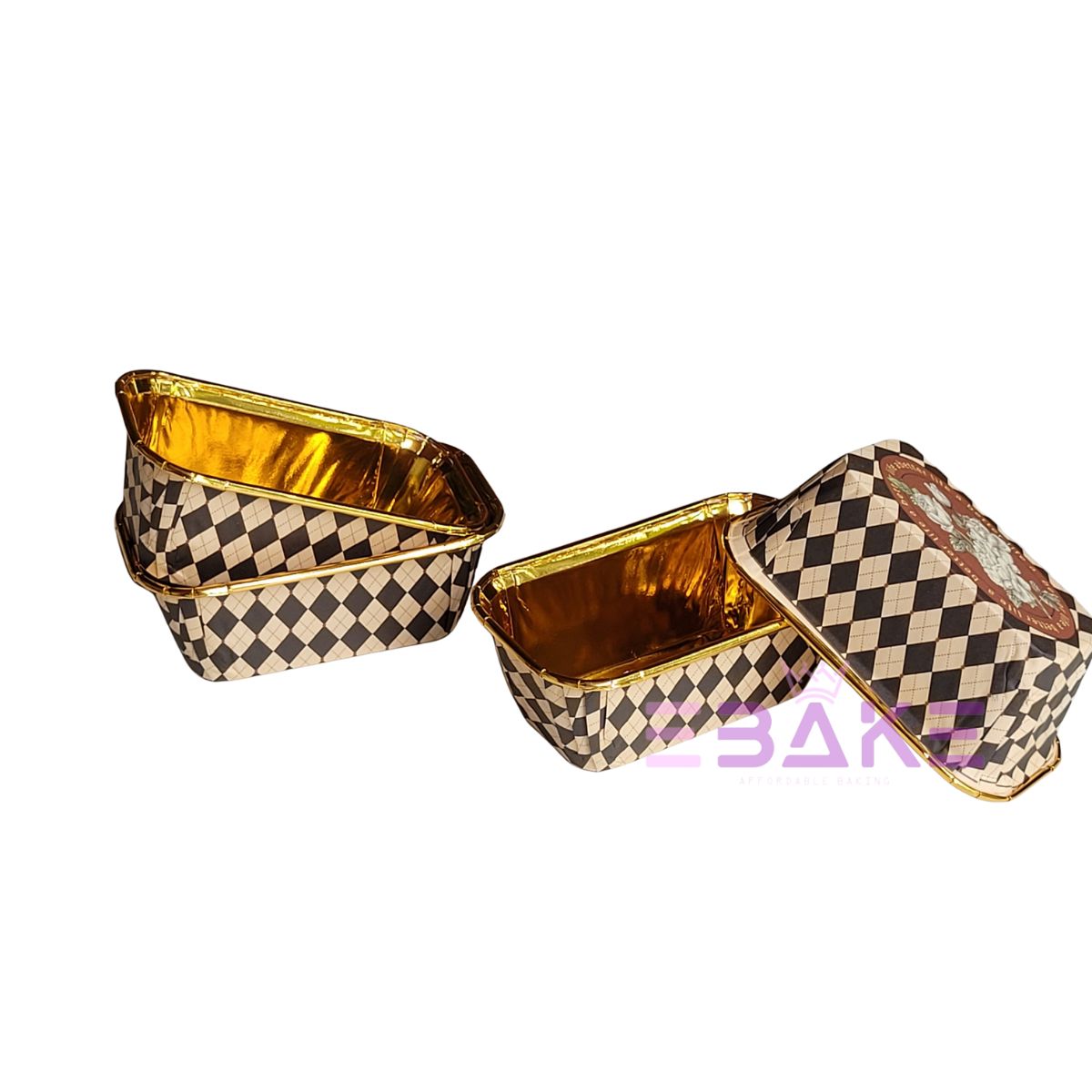 Printed Bake and Serve Mini Loaf Cake Mould (Set of 50 Pieces)
