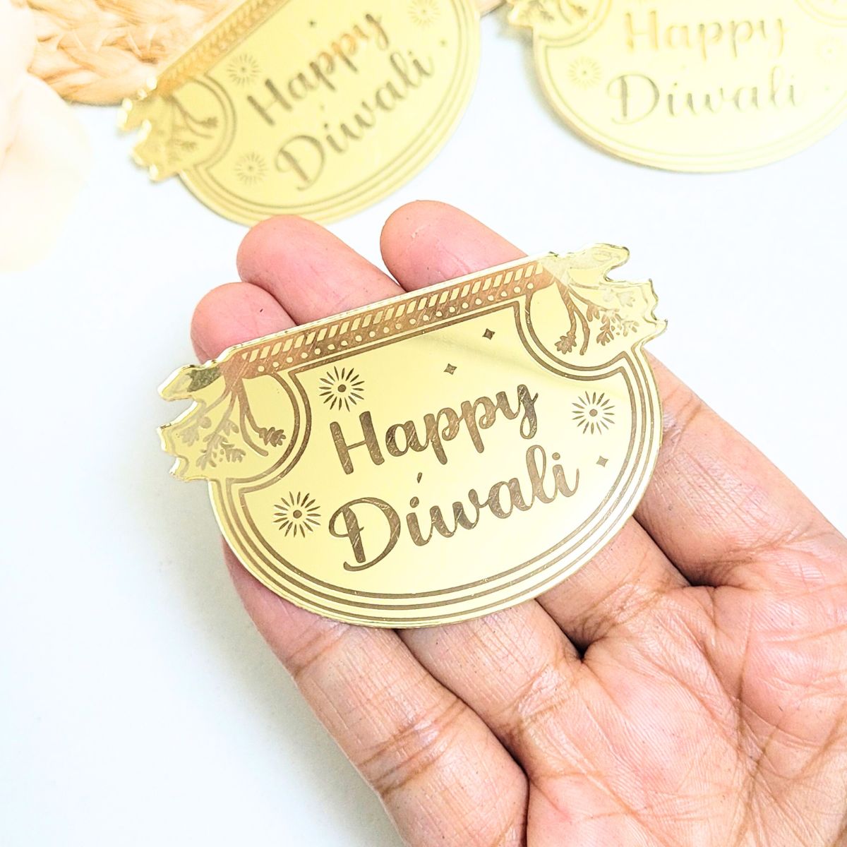 Happy Diwali 3 Inch Acrylic Coins