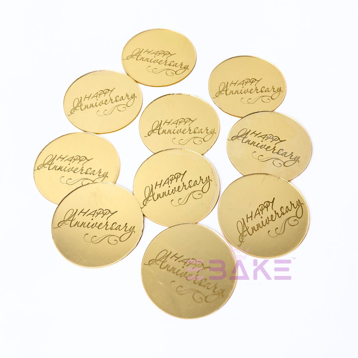 Happy Anniversary Coin Topper 2" (Set of 10)