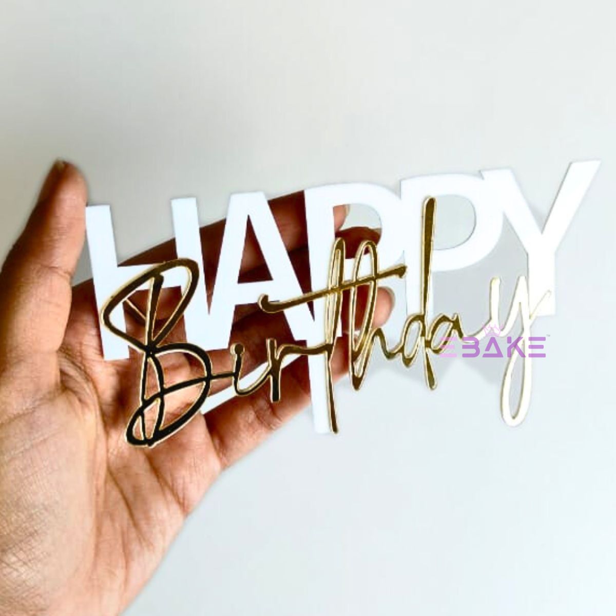 Double Colour Happy Birthday Cutout/Charm