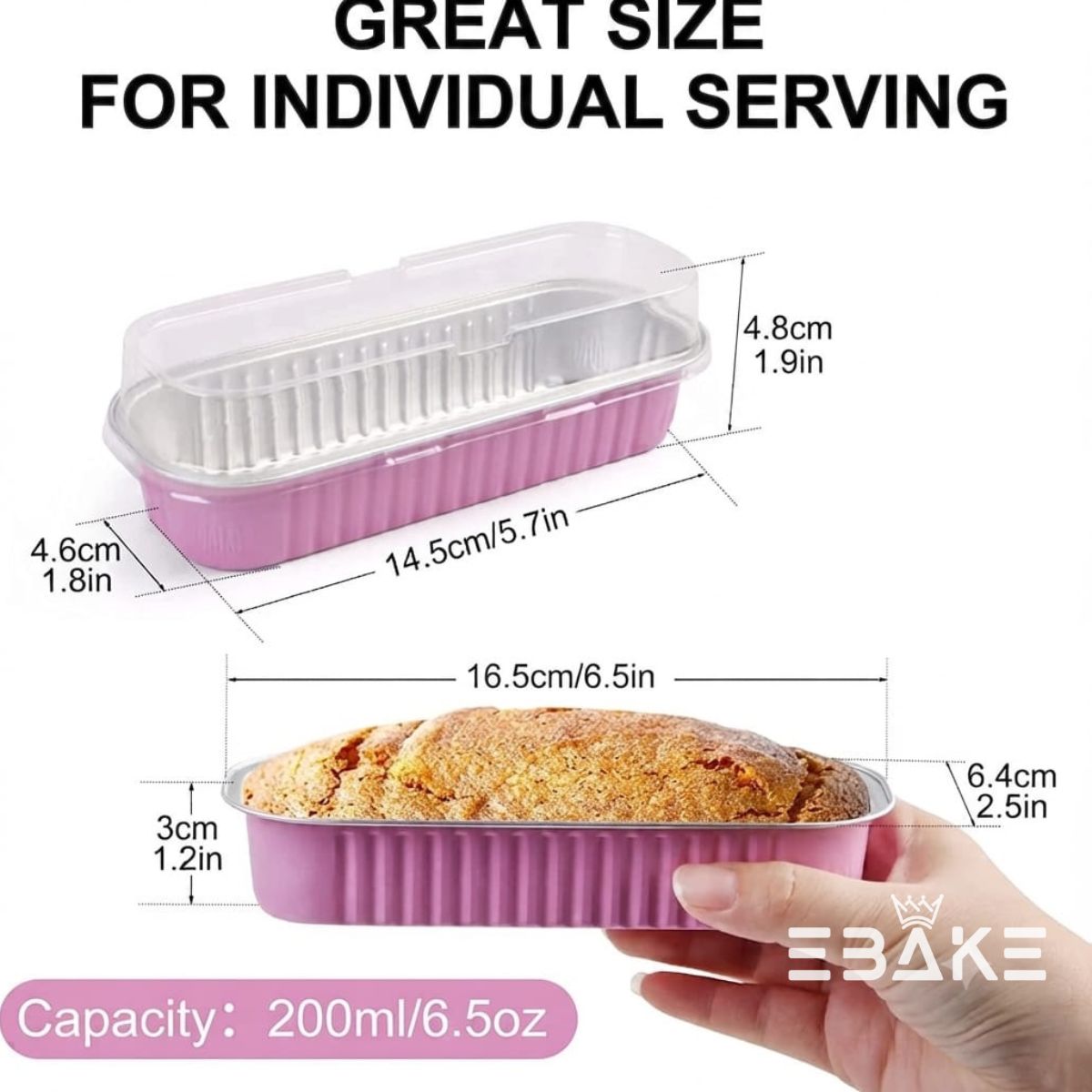 Lilac Aluminium Foil Mini Loaf Pans With Lids