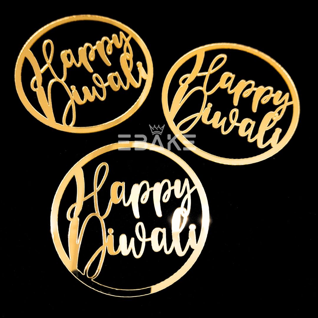 Happy Diwali 3 Inch Cutout (Set of 3) A585