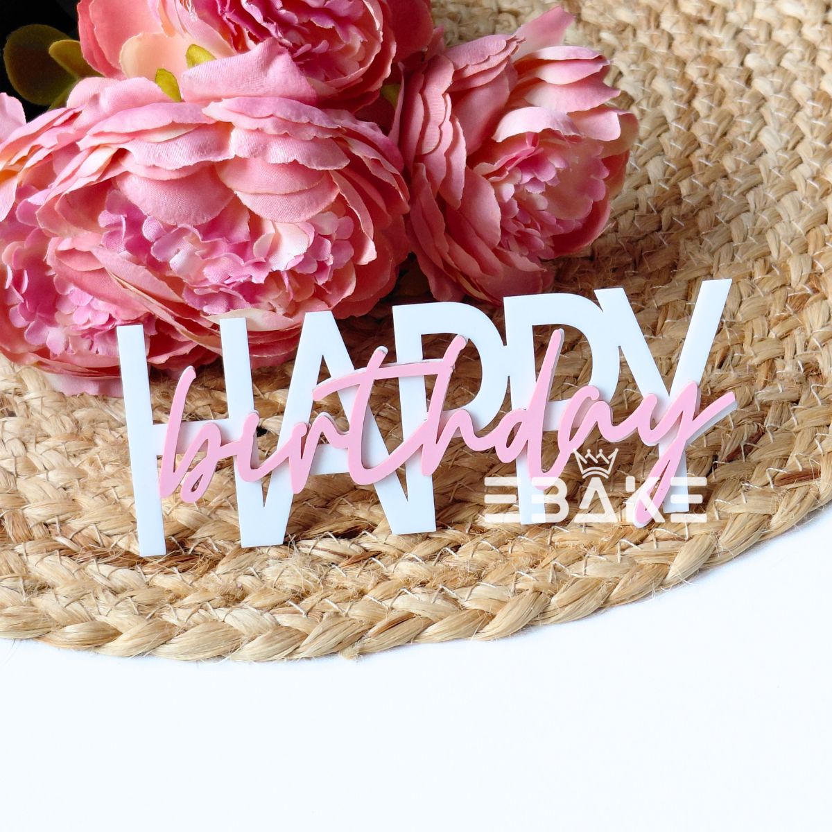 Double Colour Happy Birthday Cutout/Charm