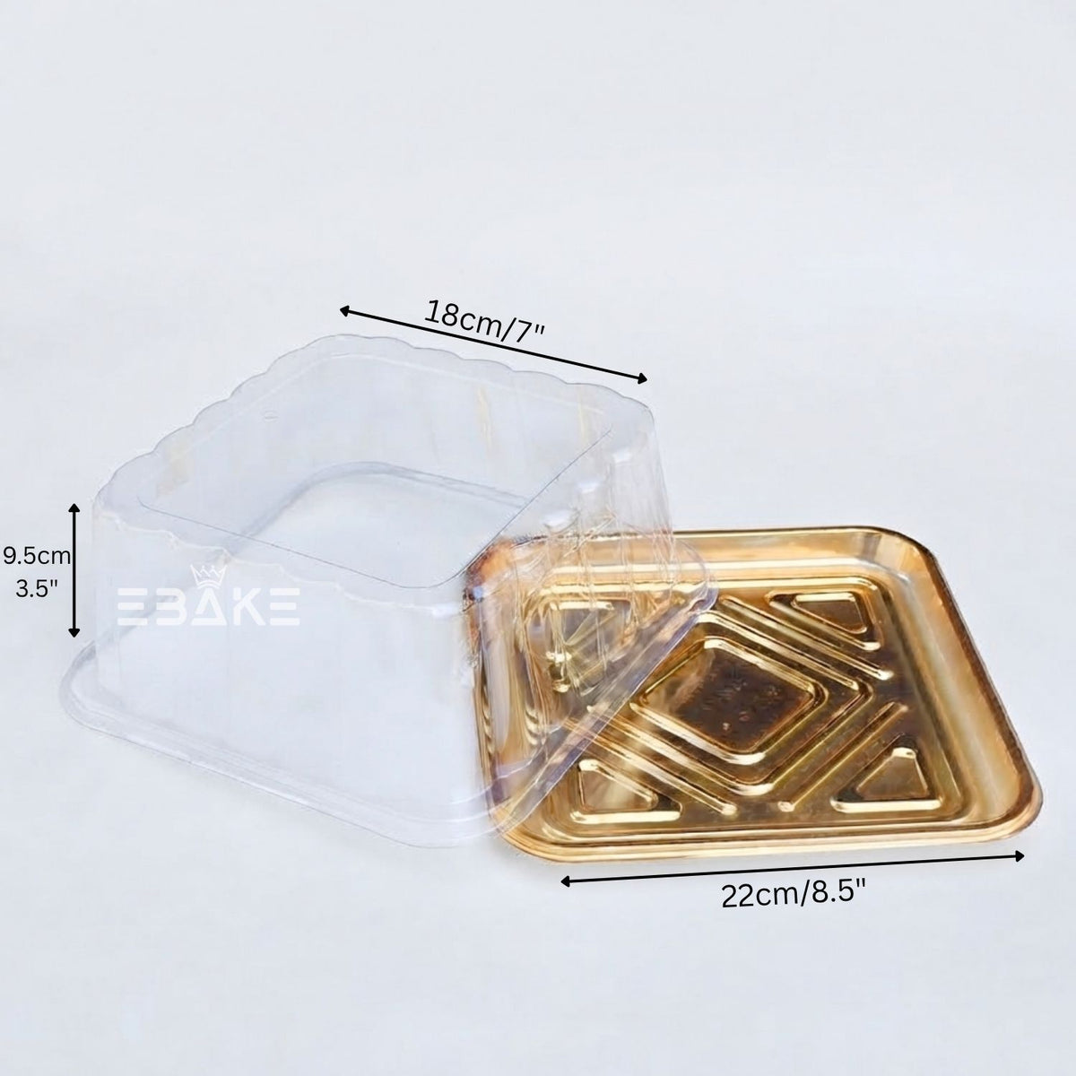 Transparent Cake Box / Pastry Box  - JS2211 (22*18*9.5cm) Set of 5