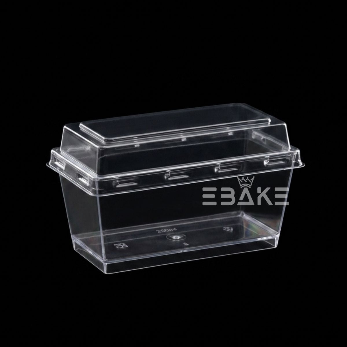Mini Rectangle Acrylic Dessert Box / Cake Tub With Lid (Set of 5)