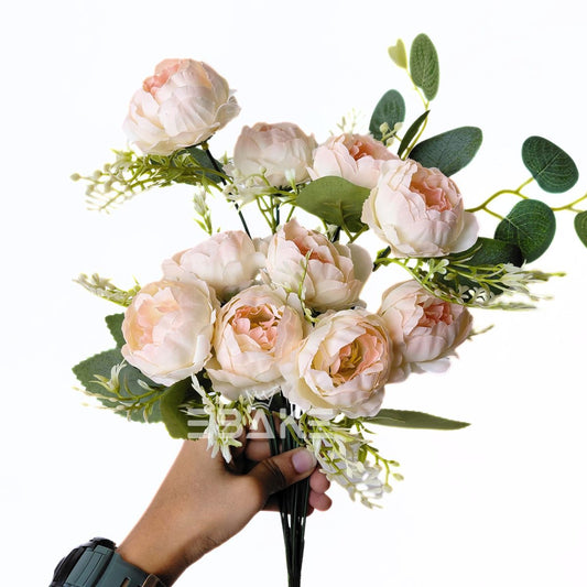 A1825 Peony Bunch With Fillers (Light Peach Mix)