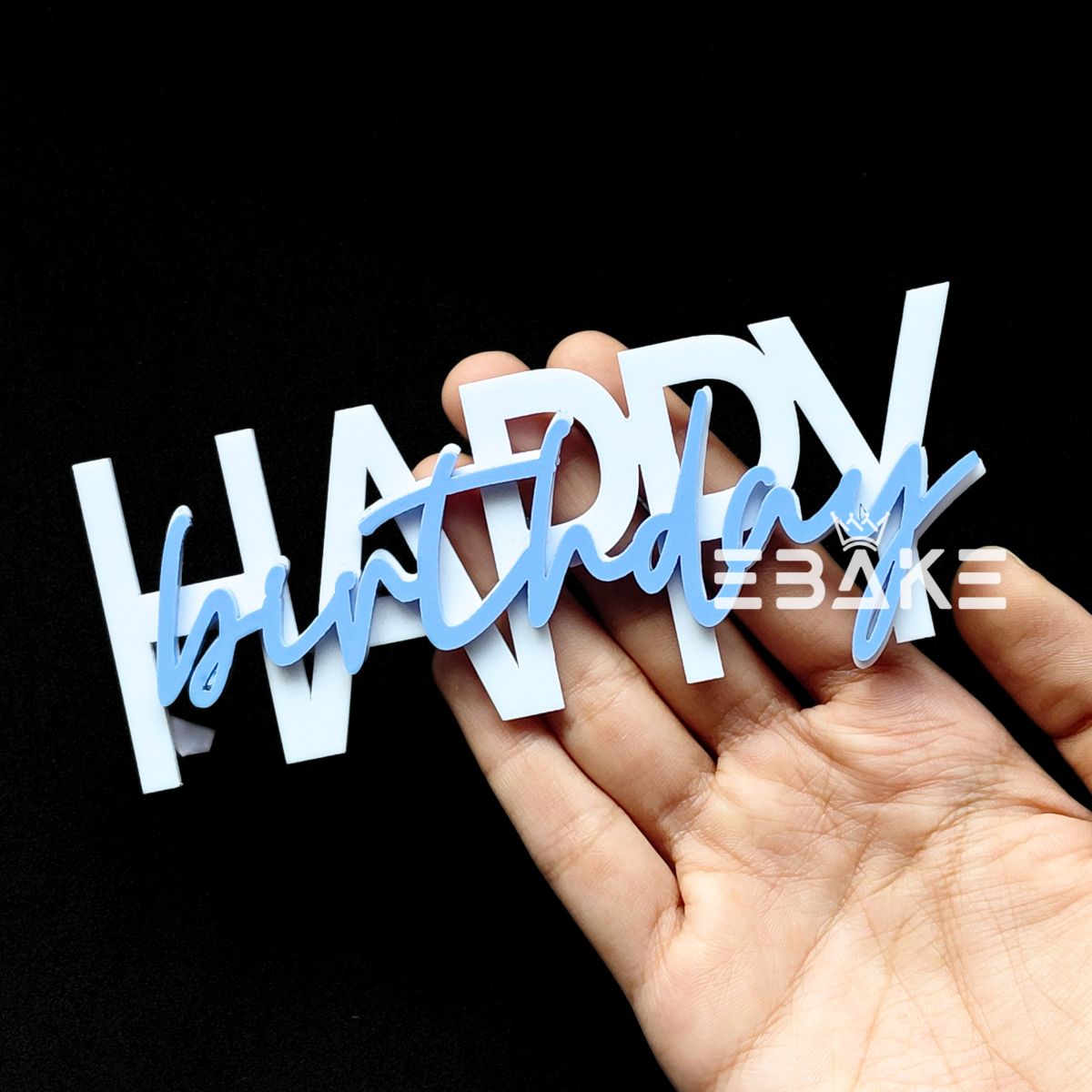 Double Colour Happy Birthday Cutout/Charm