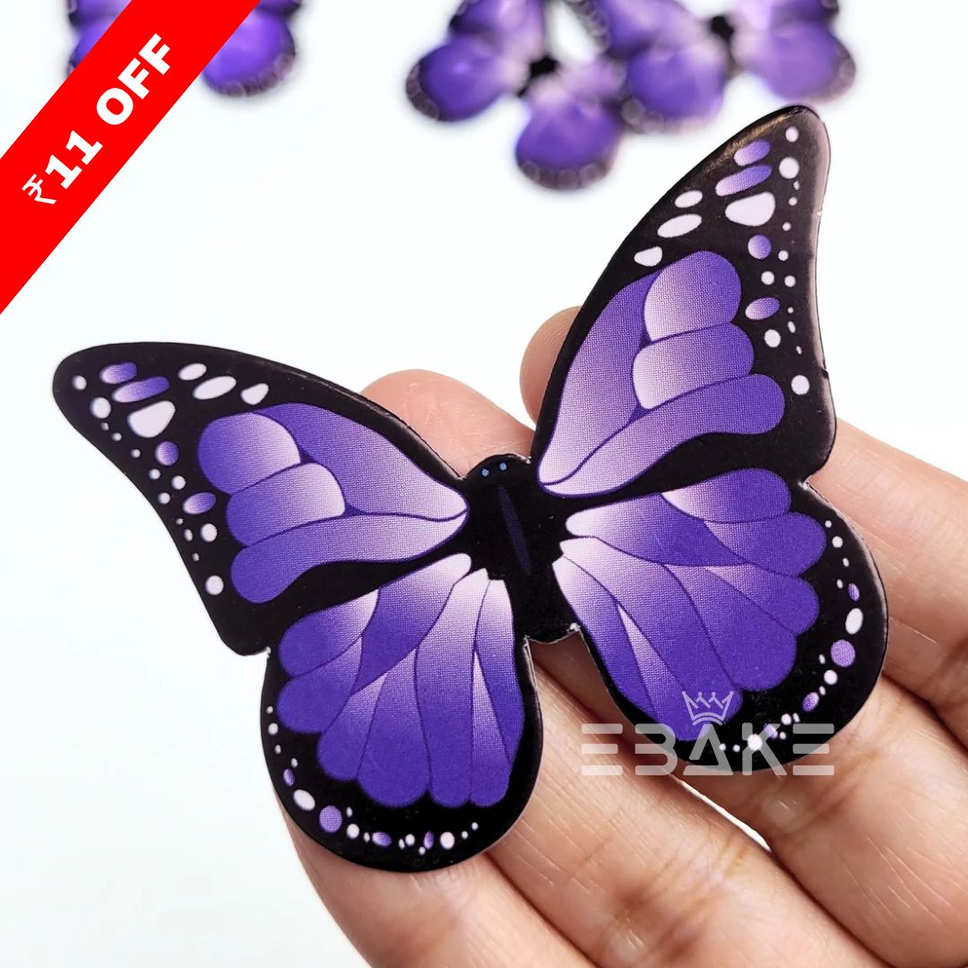 Paper Butterflies - Violet (Set of 10 Pieces)