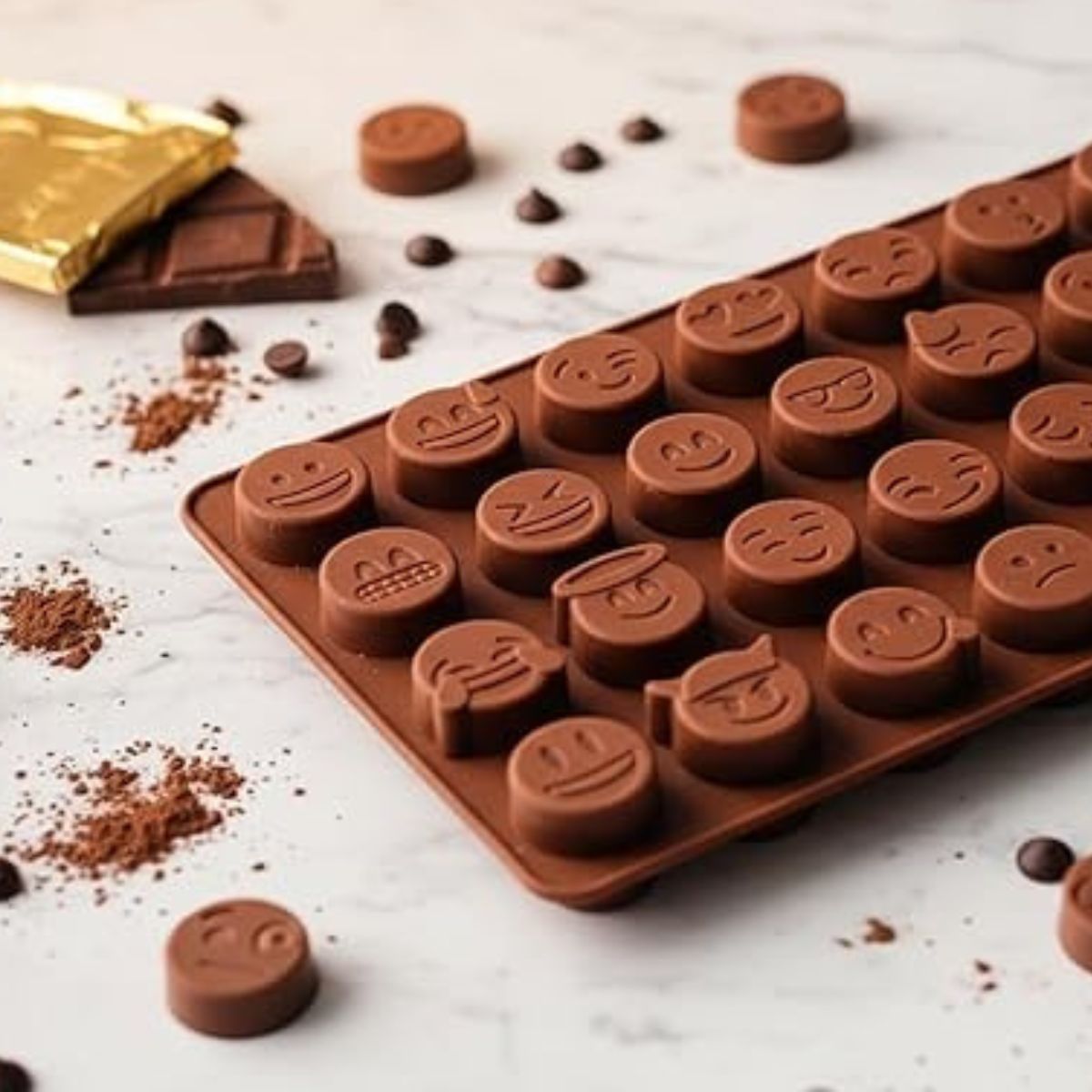 28 Cavity Emoji Chocolate Silicone Mould