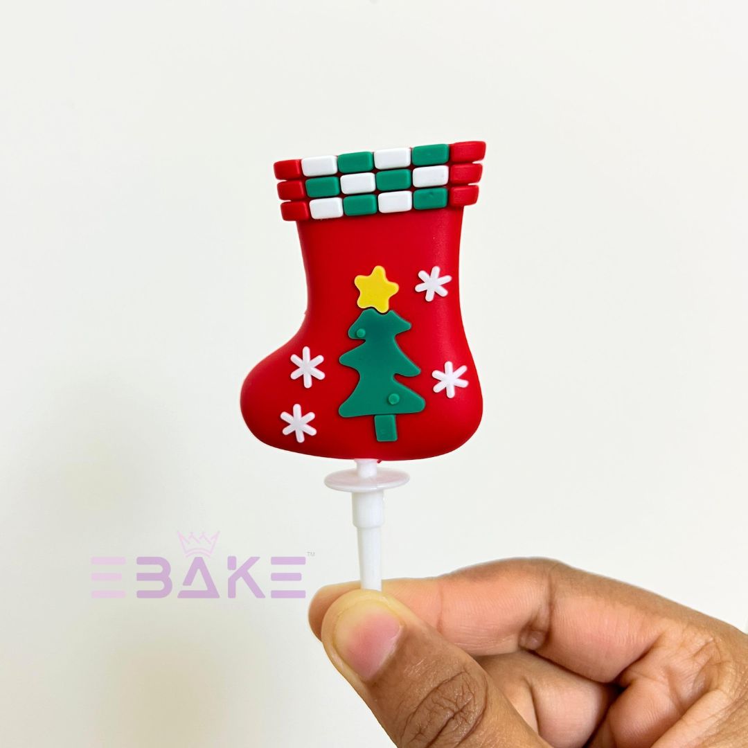 Christmas Stocking Cake Topper