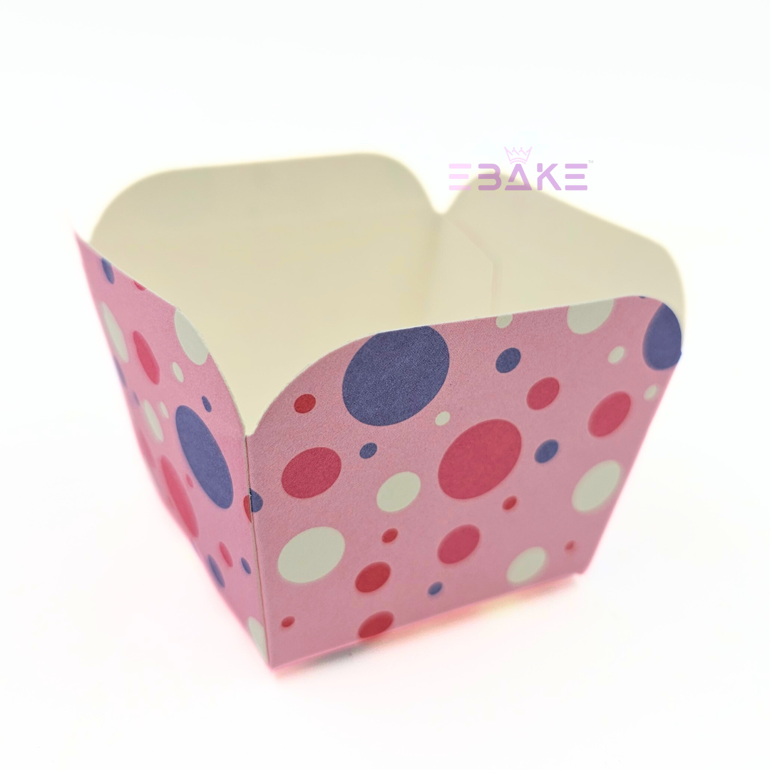 Colourful Square Paper Cups (Set of 50 Pcs) – EBAKE