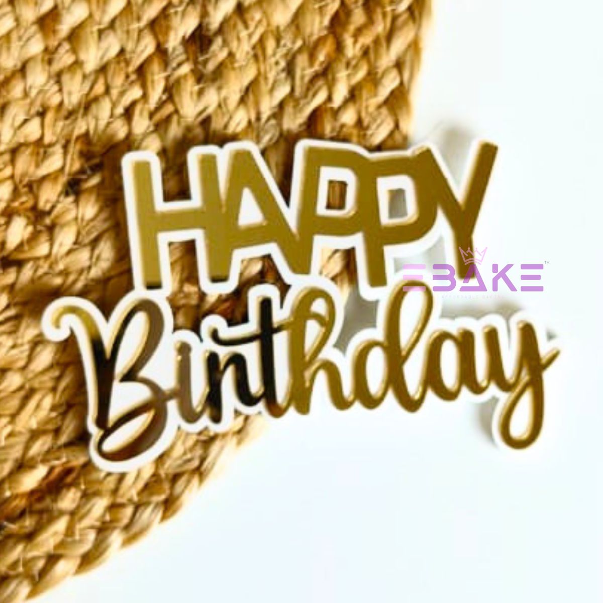 Double Colour Happy Birthday Cutout/Charm