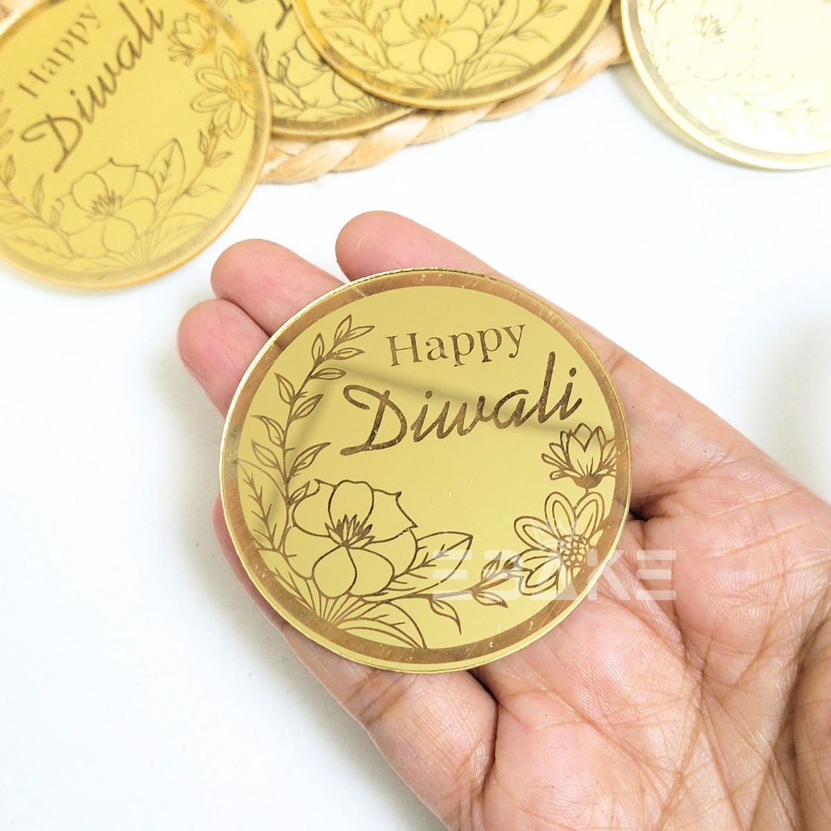 Happy Diwali 3 Inch Acrylic Coins