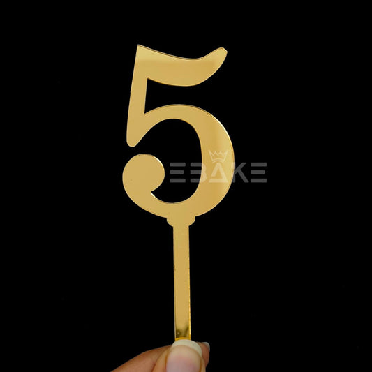 Number 5 Cake Topper 4.5inch