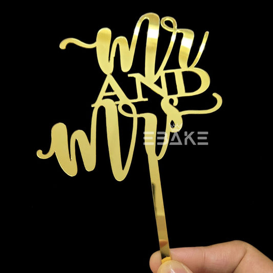 Mr & Mrs Cake Topper