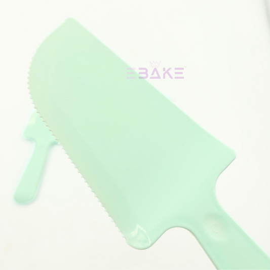 Pastel Green Cake Knife - Cut & Serve (Cutter/Slicer/Server - Single Piece)