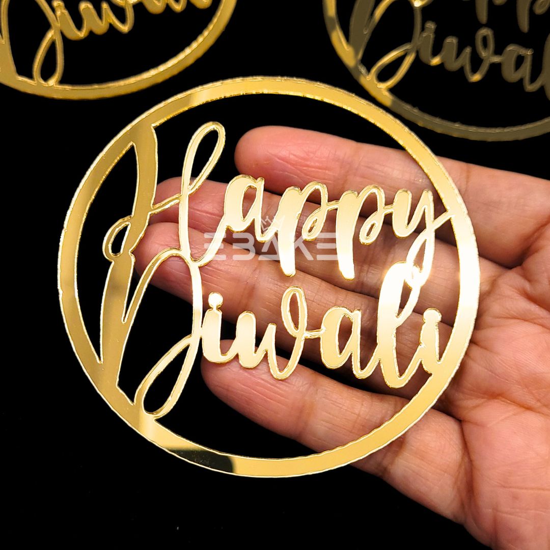 Happy Diwali 3 Inch Cutout (Set of 3) A585